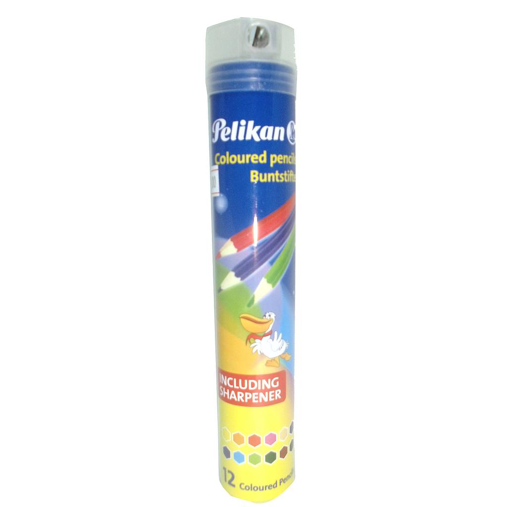 Crayons de couleur Pelikan  - 12 crayons - Boîte métallique