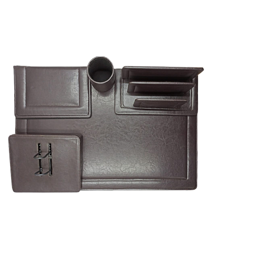 Sous Main Simili Cuir Marron