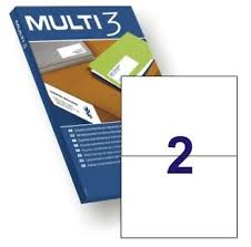 Etiquettes Multi3  - A4 - 210 x 148 mm