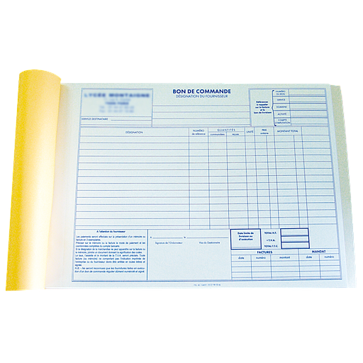 Bons de commande Autocopiant x3