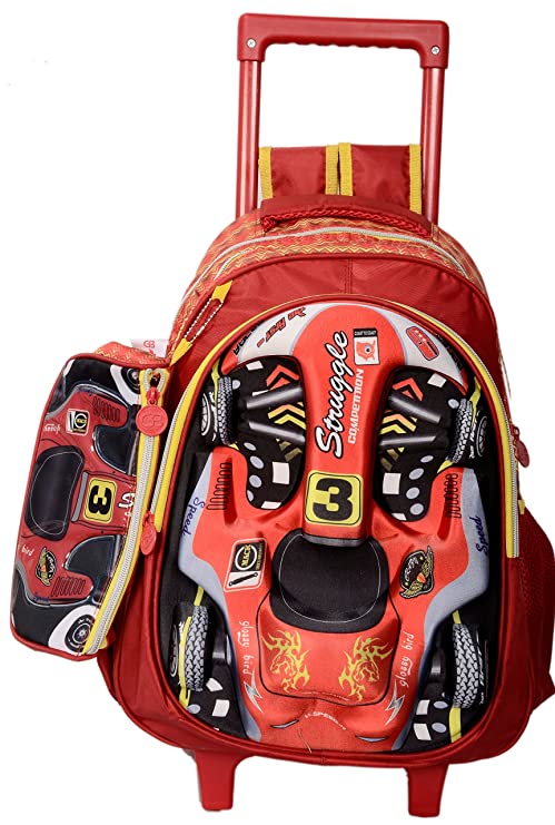 Cartable à roulette 2 compartiments + trousse Formul 1 3D