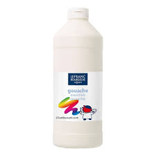 Peinture Gouache Lefranc &amp; Bourgeois  - Blanc - 1L