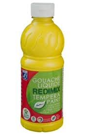 Peinture Gouache Lefranc &amp; Bourgeois  - Jaune - 500ml