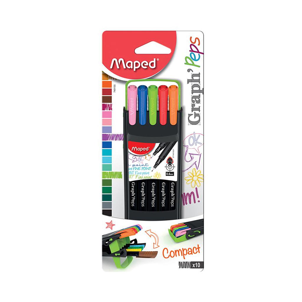 Stylos-feutres Maped Graph'peps  - 10 par paquet