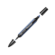 Marqueur double pointe Bleu Cobalt