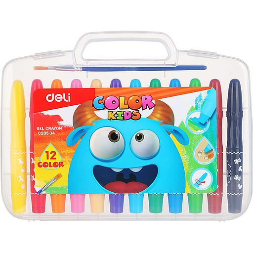 Gel Crayon Jumbo Super Smooth Deli Color Kids 12 Couleurs