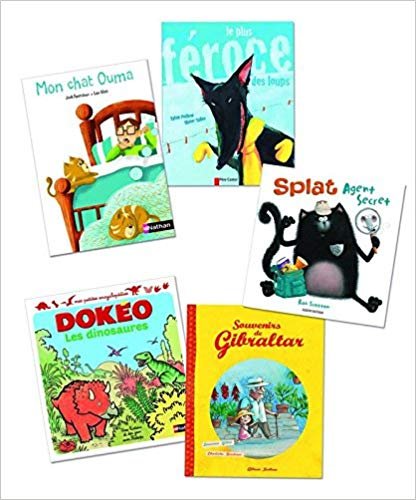 Trampoline CP : Pack des  5 Albums : Mon chat Ouma - Le plus féroce des loups - Splat, agent secret - Dokéo, les dinosaures - Souvenirs de Gibraltar 