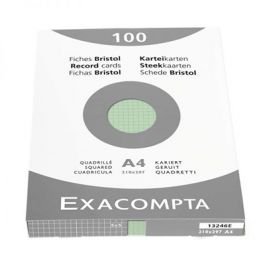 Fiches Bristol Exacompta-125*200-vert - quadrillé 5*5