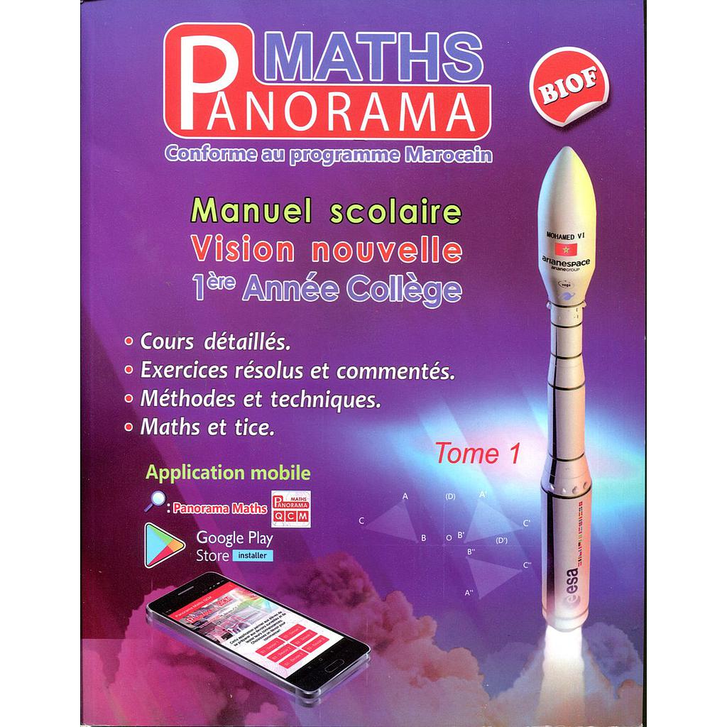 Panorama Maths Biof Manuel scolaire 1 AC Tome 1 cours exercices