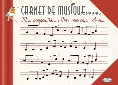 Carnet de musique avec portées