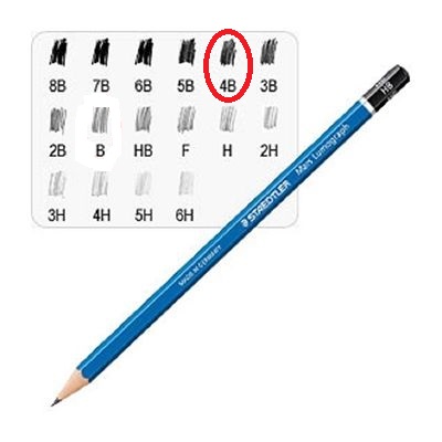 Crayon MARS 4B 100-4B Lumograph 100