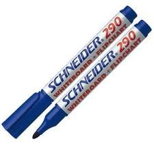 Marqueur effaçable à sec Schneider 290  - Bleu - Pointe ronde - Unité