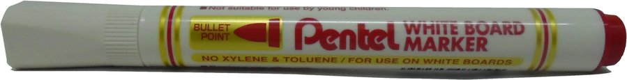 Marqueur effaçable à sec Pentel  - Rouge - Pointe ronde - Unité