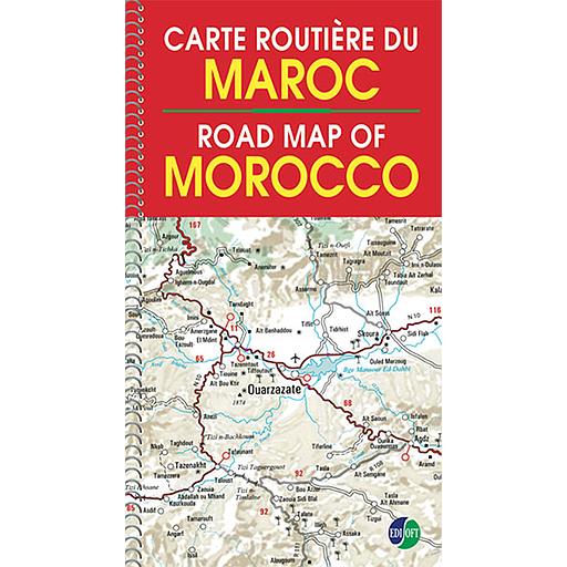 Carte routière du Maroc-Road map of Morocco spirale