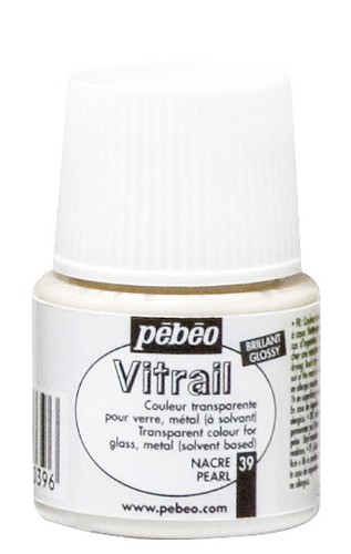 Peinture pour vitrail - 45ml Blanc