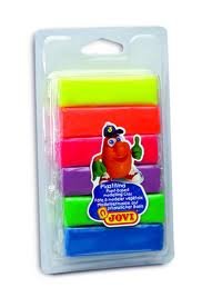 Boite de 6 Batton de Pate a Modeler Fluo