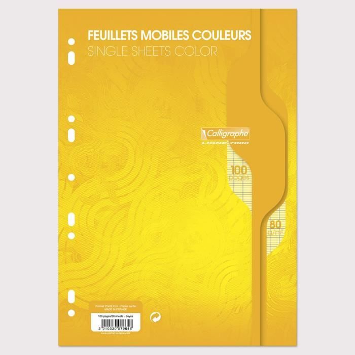 Copies simples Ocean  - 21 x 29,7 - Séyès - Jaunes - 100p - 80g