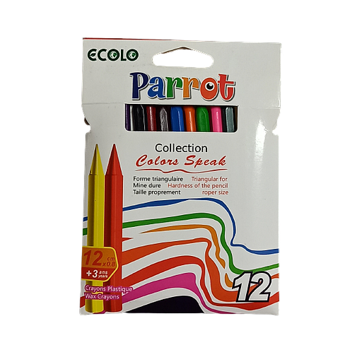 Crayon de Cire Parrot - 12 crayons