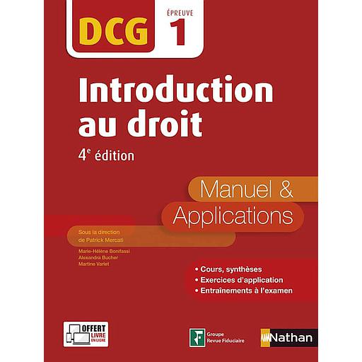 Introduction au droit DCG 1  - Manuel &amp; Applications