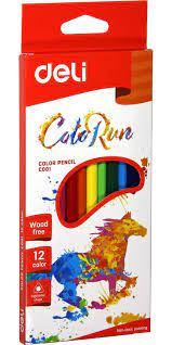 Crayons de Couleur Deli Grand 12 Crayons