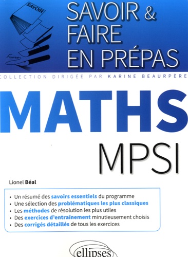 Savoir &amp; Faire en Prépas : Maths MPSI