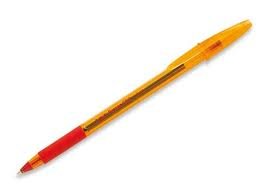 Stylo à bille Bic Orange grip  - Pointe fine - Rouge - Unité