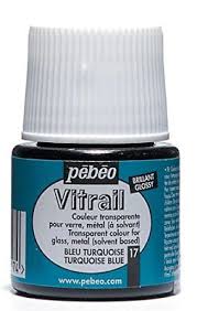 Peinture pour vitrail 45ml Bleu turquoise
