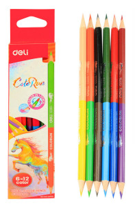 6 Crayons de couleur ColorRun - 2 couleurs en 1