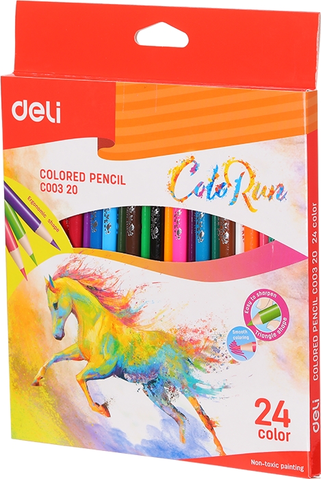 Crayon de couleur Deli - 24 couleurs