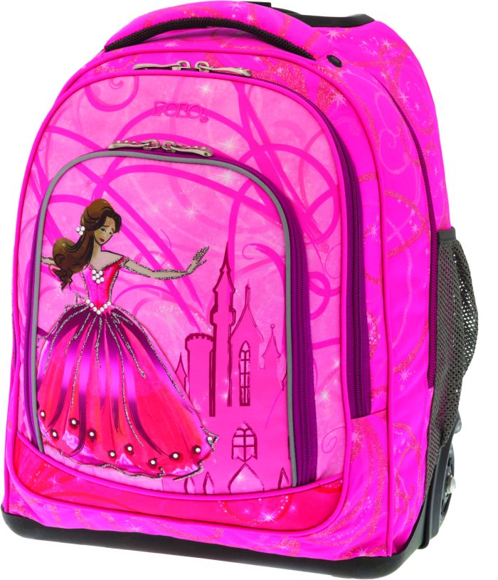 Cartable à roulette Atomic rose