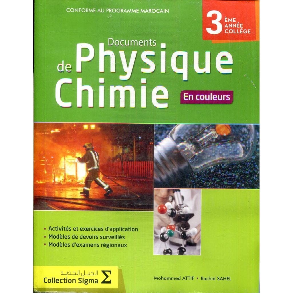 Coll Sigma - Documents en couleur de physique-chimie 3 AC