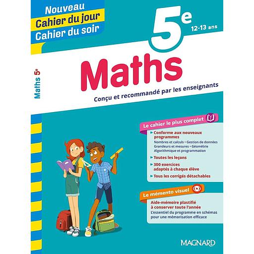 Cahier du jour/Cahier du soir Maths 5e + mémento