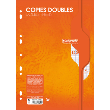 Copies doubles Calligraphe 7000  - 21 x 29,7 5 x 5 120p - 70g