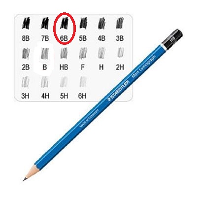 Crayon MARS 6B 100-6B Lumograph 100