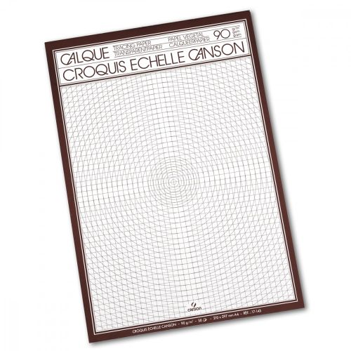 Papier calque pour dessin technique, A4, 90/95 g/m2
