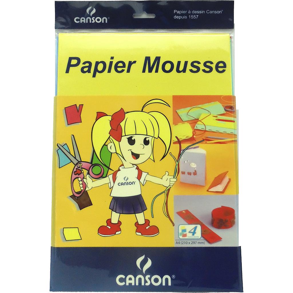 Papier à dessin Canson  - 21 x 29,7 - En mousse - 4 feuilles