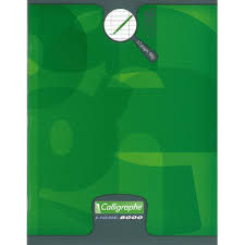 Cahier Piqué Calligraphe 17*22 32P Agrandi 4mm 90G