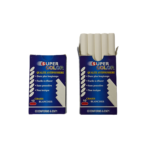 Craie Super Blanche Paquet de 10