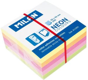 Post-it Milan  - 50*50mm - 5 couleurs