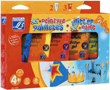 Gouache pailletée 5 couleurs