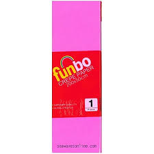 Papier crépon FUNBO  - Rose pâle - 200X50cm