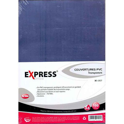 Paquet de 100 Couverture Transparent PVC A4