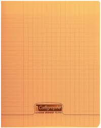 Cahier -pp- Calligraphe  - 17*22 - Piqué - 48p - 90g Orange
