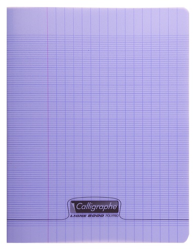 Cahier Polypro Calligraphe 17*22 96p 90G Violet