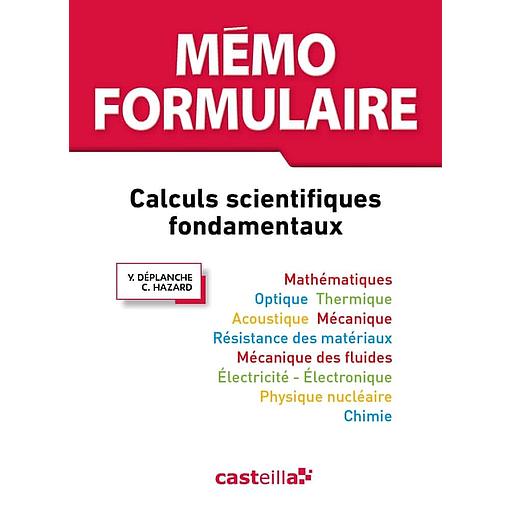 Mémo formulaire - Calculs scientifiques fondamentaux
