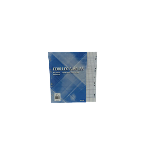 Feuilles Mobiles Perforées Séyès Blanches 21 x 29,7 96P 90G