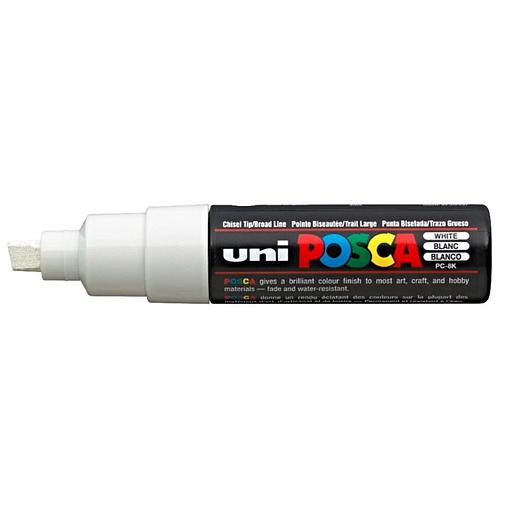Marqueur Posca Blanc Pointe Large Biseautée