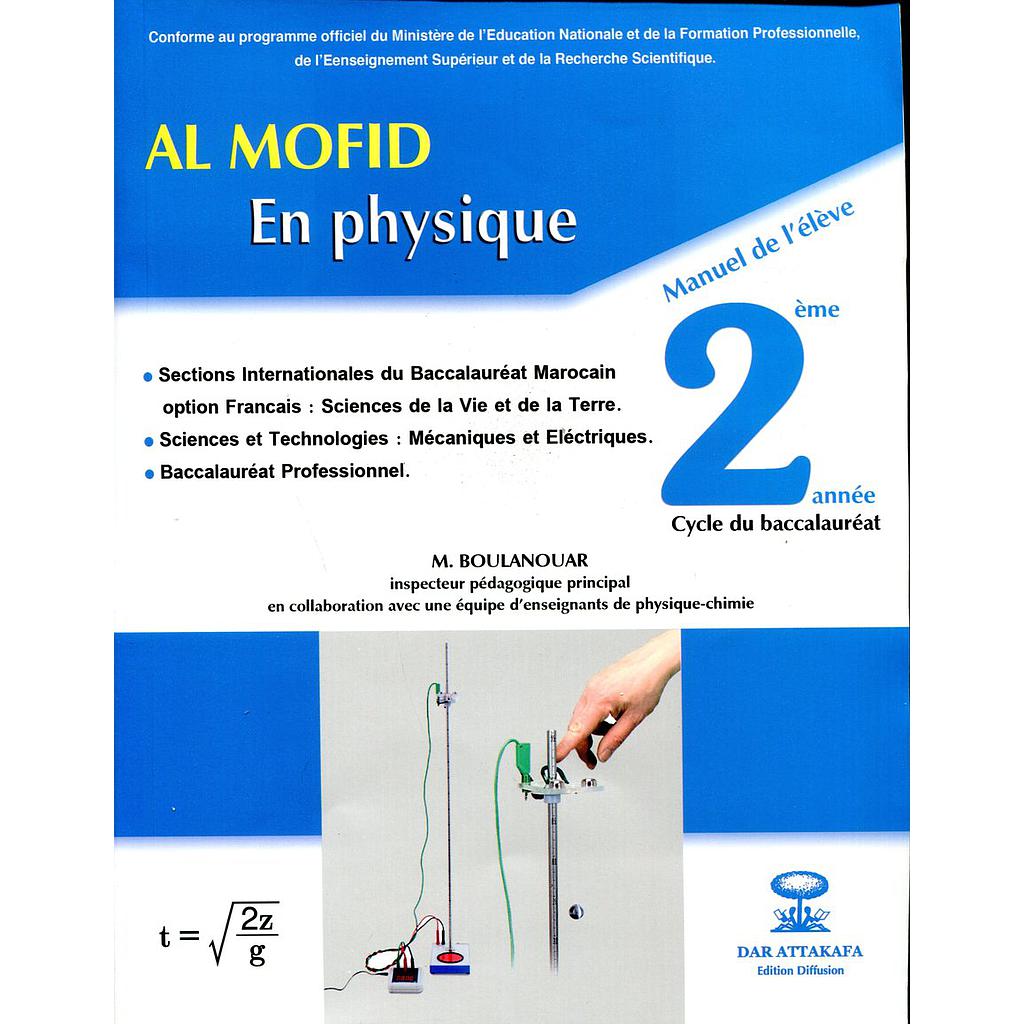 Al Mofid En physique 2ème année BAC options  F.SVT