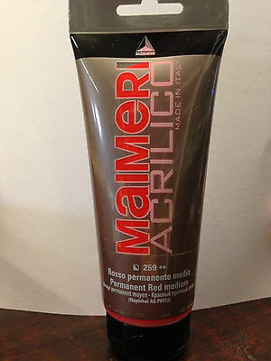 Peinture acrylique Maimeri 259 - 200 ml - Rouge Permanent moyen