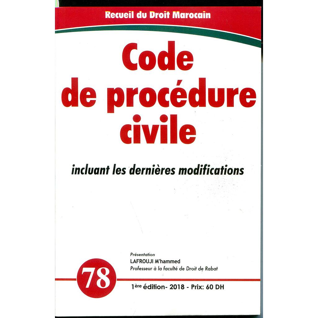 Code de procédure civile n°78 - 2018